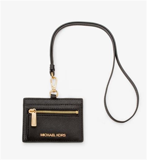 michael kors id holder keychain|michael kors lanyard case.